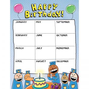 Scholastic Dog Man Birthday Chart, 17" x 22"