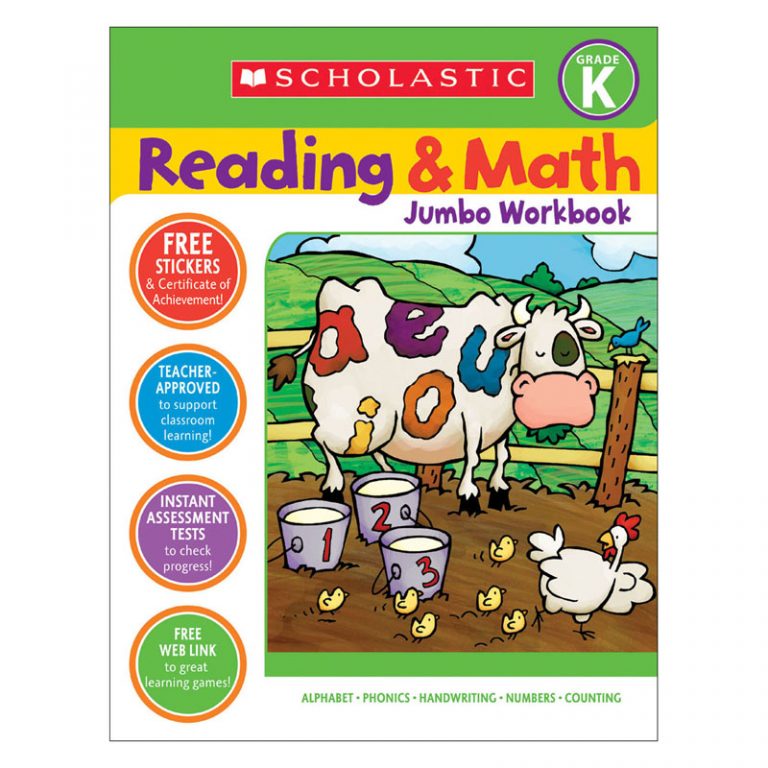 Scholastic Teaching Resources Reading & Math Jumbo Workbook: Grade K