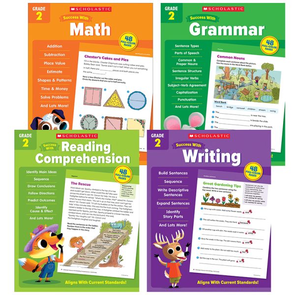 Scholastic Teacher Resources Scholastic Second Grade Success Workbooks, 4 Book Set