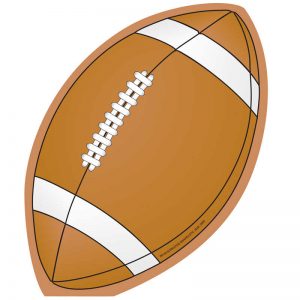 Creative Shapes Etc. Large Notepad, Football, 50 Sheets, Pack of 6