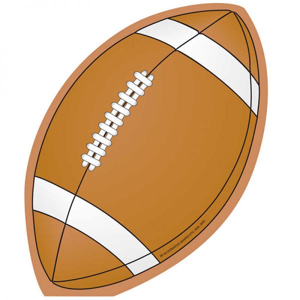 Creative Shapes Etc. Football Large Notepad, 5" x 7", 50 Sheets