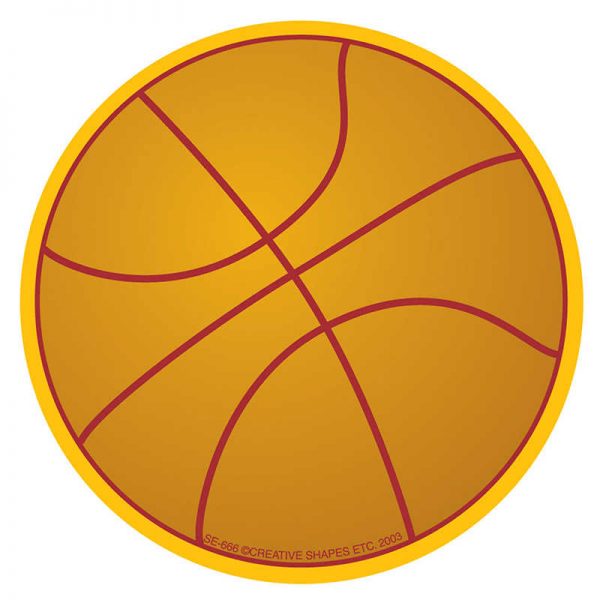 Creative Shapes Etc. Basketball Mini Notepad, 3" x 3", 35 Sheets