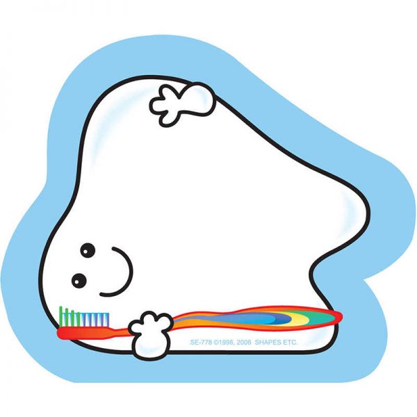 Creative Shapes Etc. Tooth Mini Notepad, 3" x 3", 35 Sheets