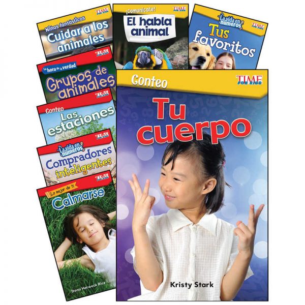 TIME For Kids Math/Science Spanish, Grades K-1: 8-Book Set