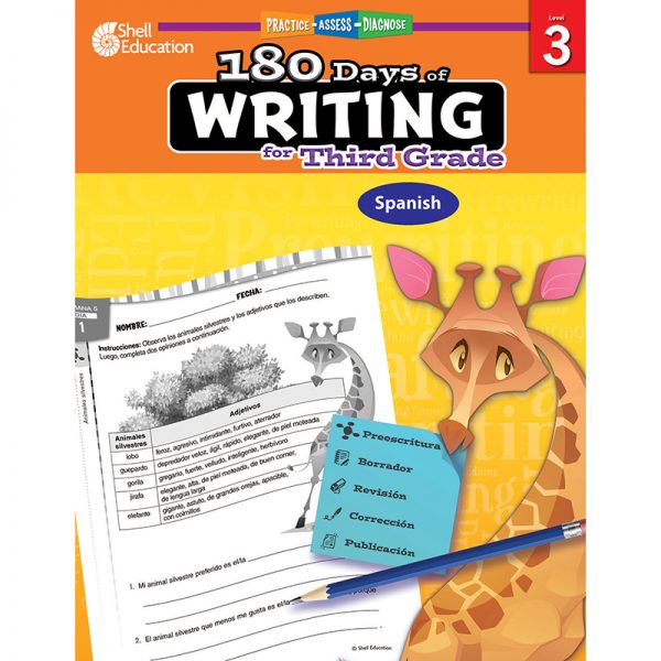 Shell Education 180 Days of Writing for Third Grade (Spanish)