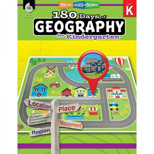 Shell Education 180 Days of Geography, Grade K