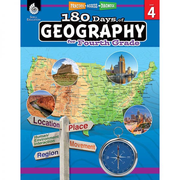 Shell Education 180 Days of Geography, Grade 4