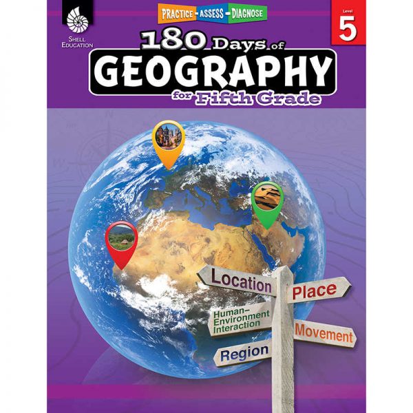 Shell Education 180 Days of Geography, Grade 5