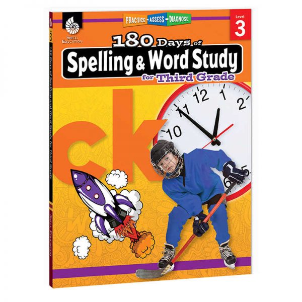 Shell Education 180 Days of Spelling & Word Study, Grade 3