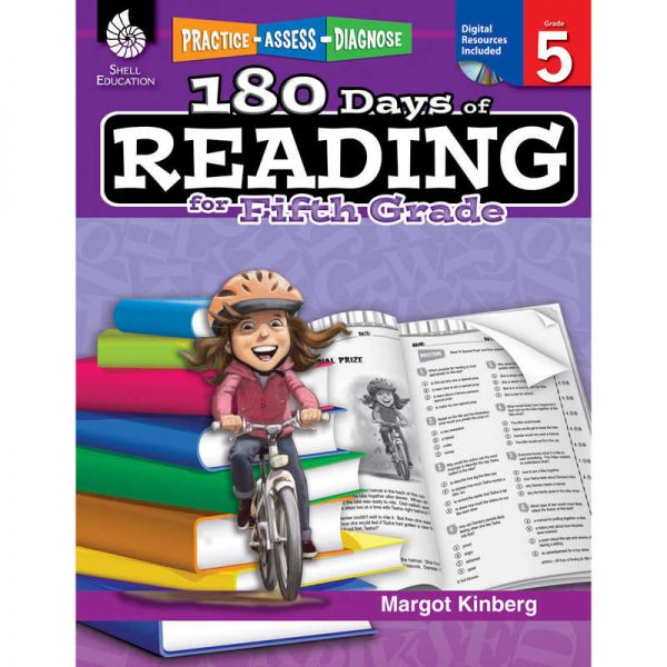 Shell Education 180 Days of Reading Book for Fifth Grade