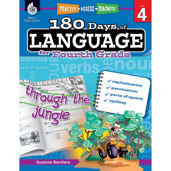 Shell Education Shell Education 180 Days of Language Book, Grade 4