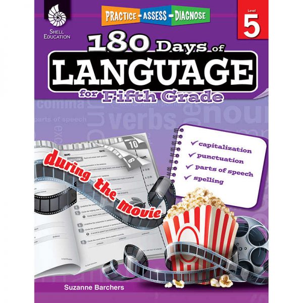 Shell Education Shell Education 180 Days of Language Book, Grade 5