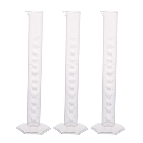 Supertek Polypropylene Measuring Cylinder, Hexagonal Base, 1000ml, Pack of 3