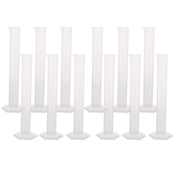 Supertek Polypropylene Measuring Cylinder, Hexagonal Base, 100ml, Pack of 12