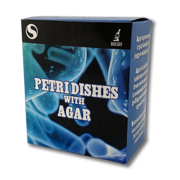 Supertek Plastic Petri Dish with Agar, Set of 3