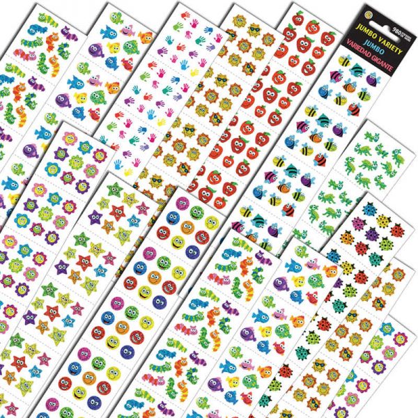 Sandylion Jumbo Variety Assortment Sticker, Pack of 980, 2 Packs
