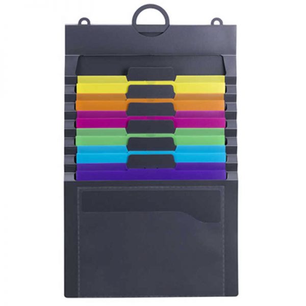 Smead® Cascading Wall Organizer Gen 2, 6 Pockets, Letter, Gray/Bright