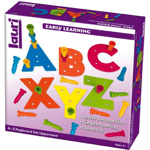 Lauri® Tall-Stackers™ Pegs A to Z Pegboard™ Set Uppercase