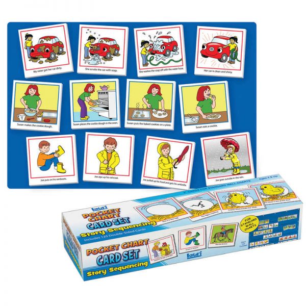 Lauri® Story Sequencing Pocket Chart Card Set, 2 Sets