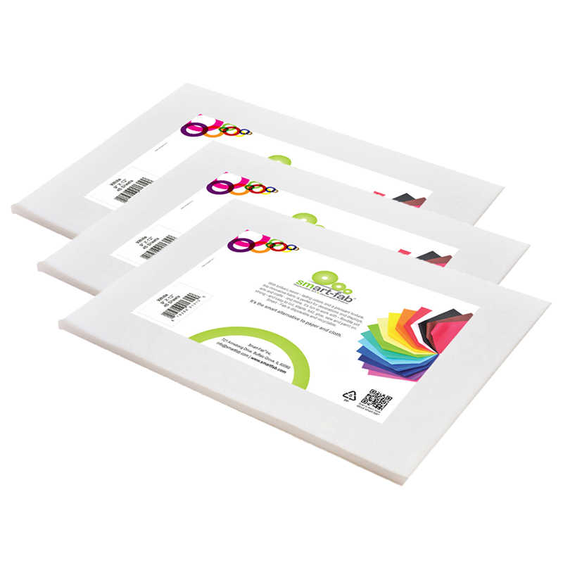 Smart-Fab® Art & Decoration Fabric Sheets, 9" x 12", White, 45 Sheets Per Pack, 3 Packs