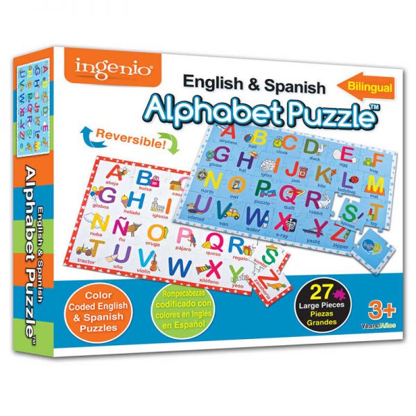ingenio® 2-Sided Bilingual Alphabet Puzzle (English-Spanish)