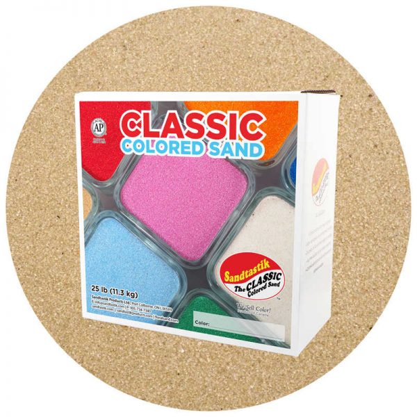 Sandtastik® Classic Colored Sand, Beach, 25 lb (11.3 kg) Box