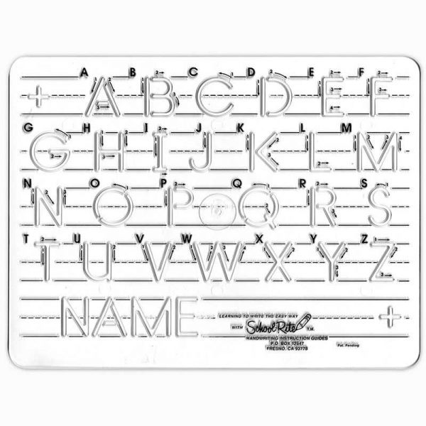 School Rite Handwriting Instruction Guide Template, Uppercase Manuscript