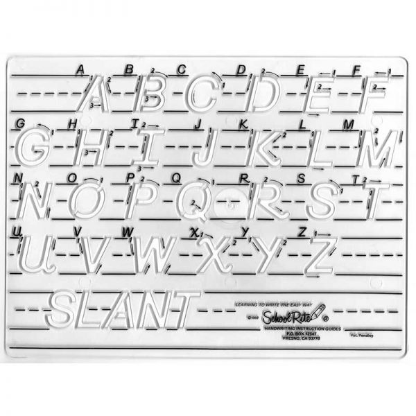 School Rite Manuscript Handwriting Templates, Transitional Uppercase