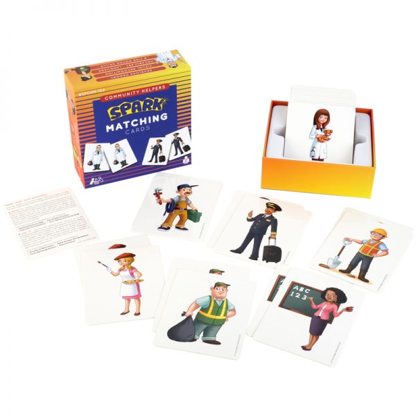 The Spark Innovations® Community Helpers Matching Cards Memory Game