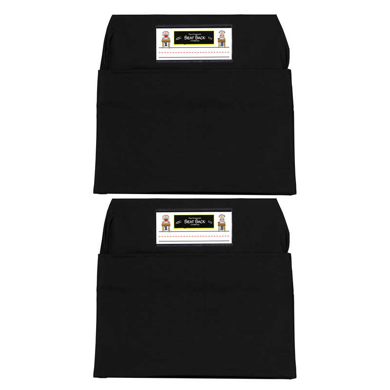 Seat Sack® Seat Sack, Medium, 15 inch, Chair Pocket, Black, Pack of 2