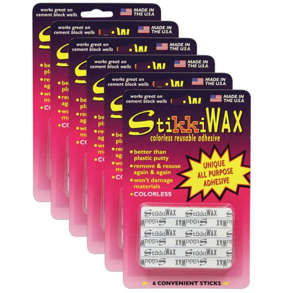 StikkiWorks StikkiWAX®, 6 Sticks Per Pack, 6 Packs