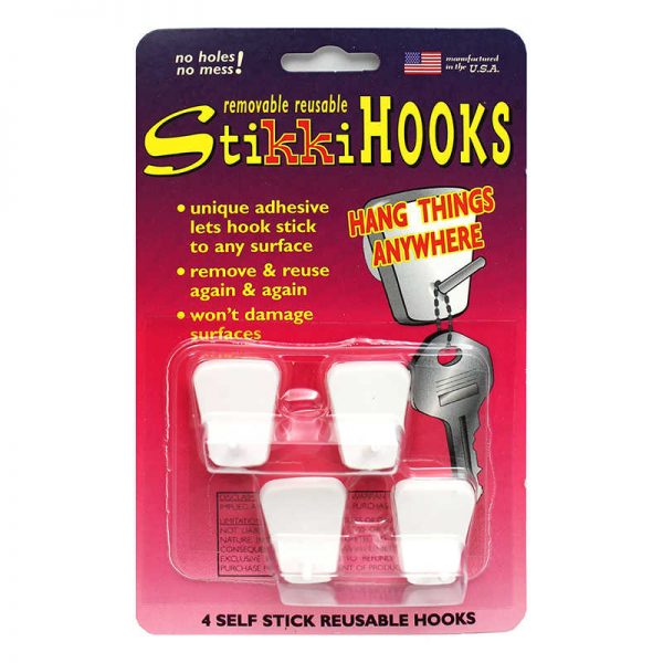StikkiWorks StikkiHOOKS®, White, Pack of 4