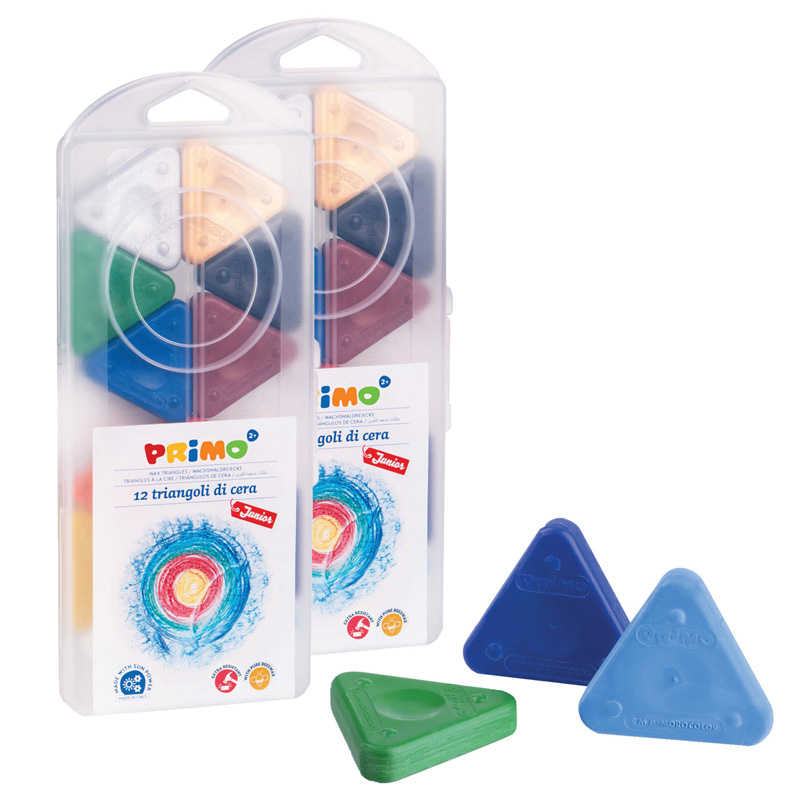 Primo Triangle Crayons, 12 Per Pack, 2 Packs