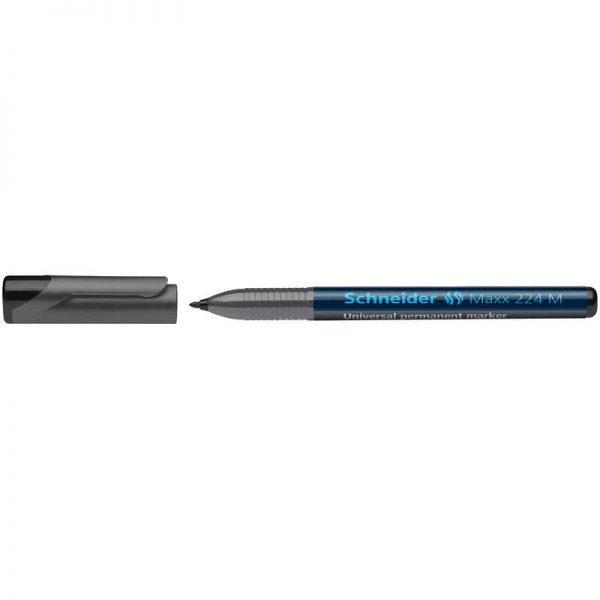 Schneider® Maxx 224 Medium Point Permanent Marker, Black Ink, 1 Marker
