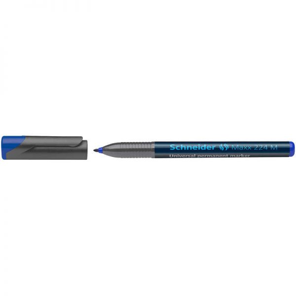 Schneider® Maxx 224 Medium Point Permanent Marker, Blue Ink, 1 Marker