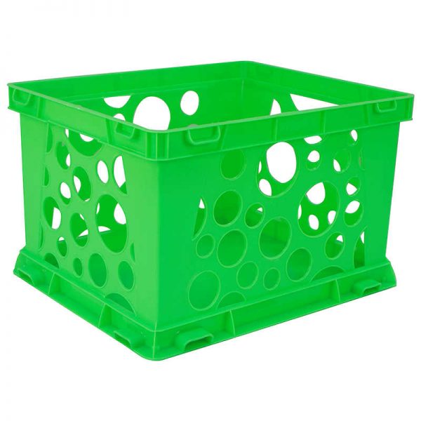 Storex Mini Crate, School Green