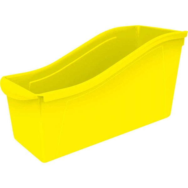 Storex Large Book Bin, Yellow