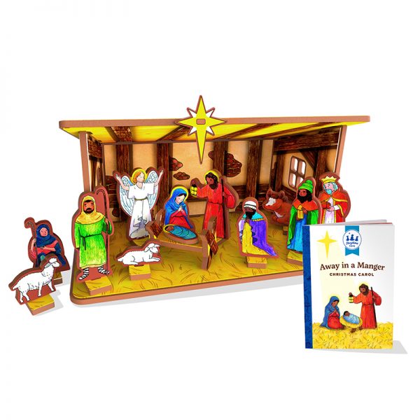 Storytime Toys Away in a Manger Christmas Carol and Nativity Playset