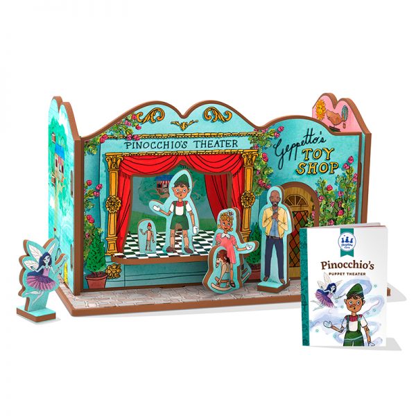 Storytime Toys Pinocchio's Puppet Theater Book and Playset