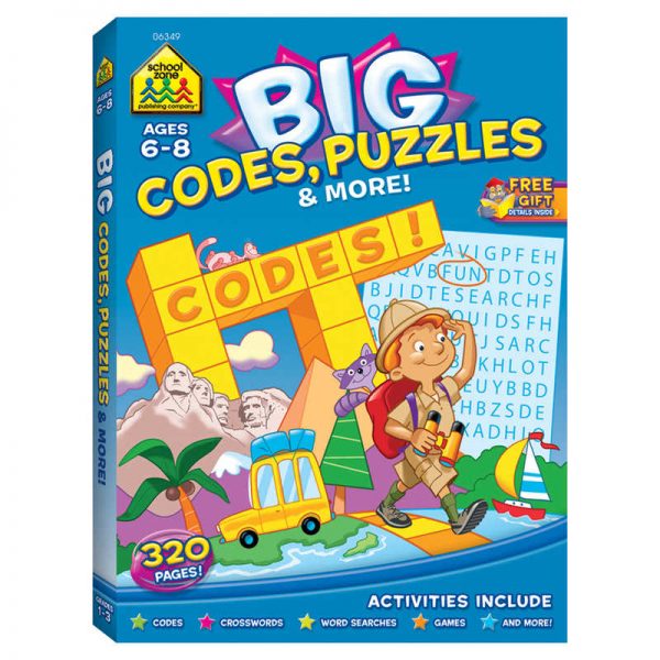School Zone Publishing BIG Codes, Puzzles & More Workbook