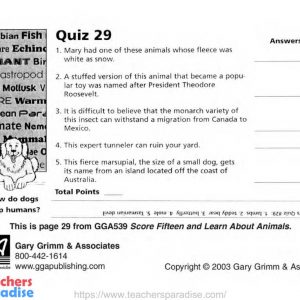Score Fifteen and Learn About Animals by Gary Grimm & Associates – GGA539