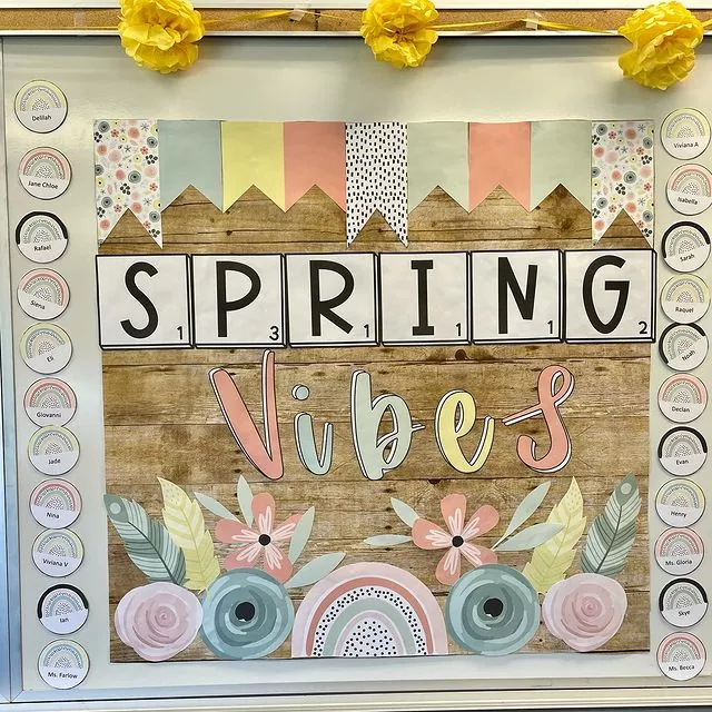 april showers bring may flowers bulletin board ideas