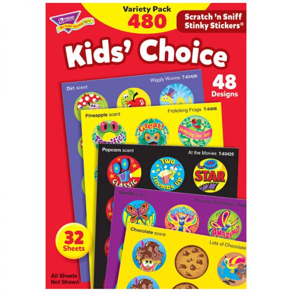TREND Kids' Choice Stinky Stickers® Variety Pack, 480 ct