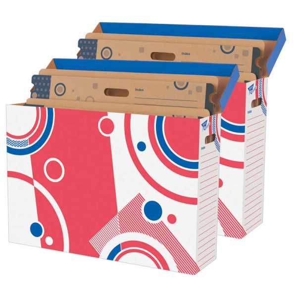 TREND Bulletin Board Storage Box File 'n Save System®, Pack of 2