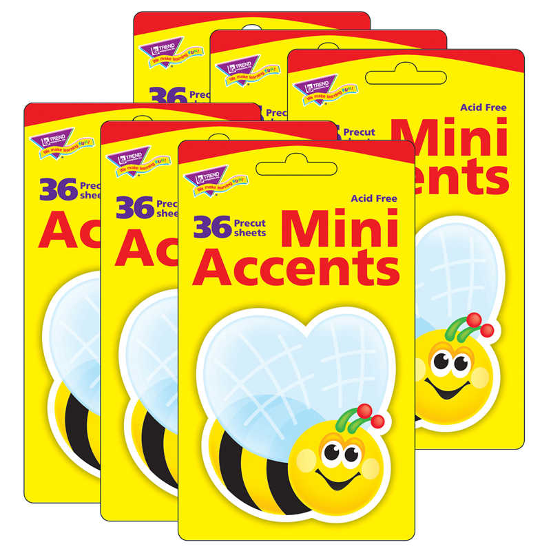 TREND Bee Mini Accents, 36 Per Pack, 6 Packs