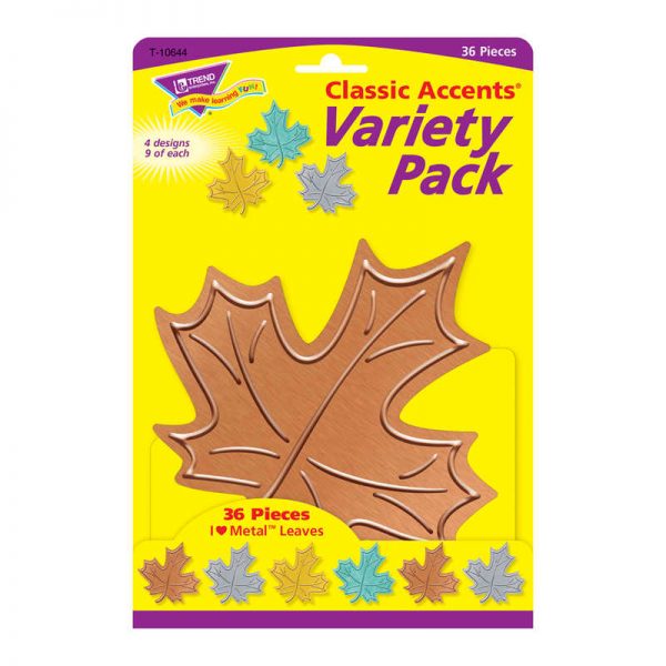 TREND I ♥ Metal™ Leaves Classic Accents® Var. Pack, 36 ct