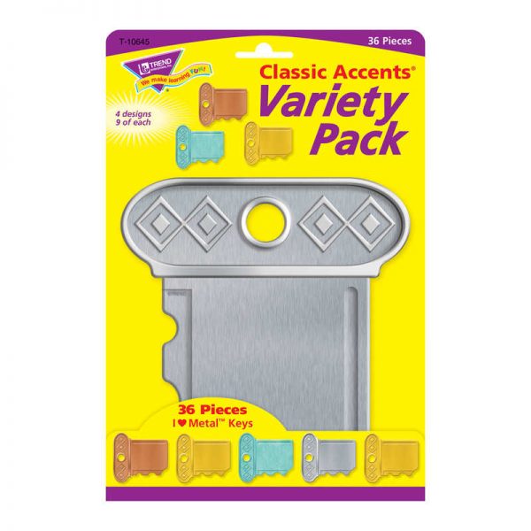 TREND I ♥ Metal™ Keys Classic Accents® Var. Pack, 36 ct