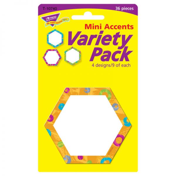 TREND Color Harmony™ Hexa-swirls Mini Accents Variety Pack, 36 ct