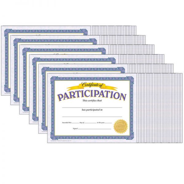 TREND Certificate of Participation Classic Certificates, 30 Per Pack, 6 Packs