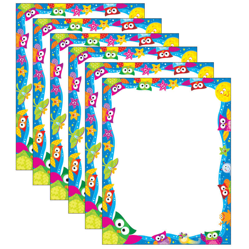 TREND Owl-Stars!® Terrific Papers®, 50 Sheets Per Pack, 6 Packs